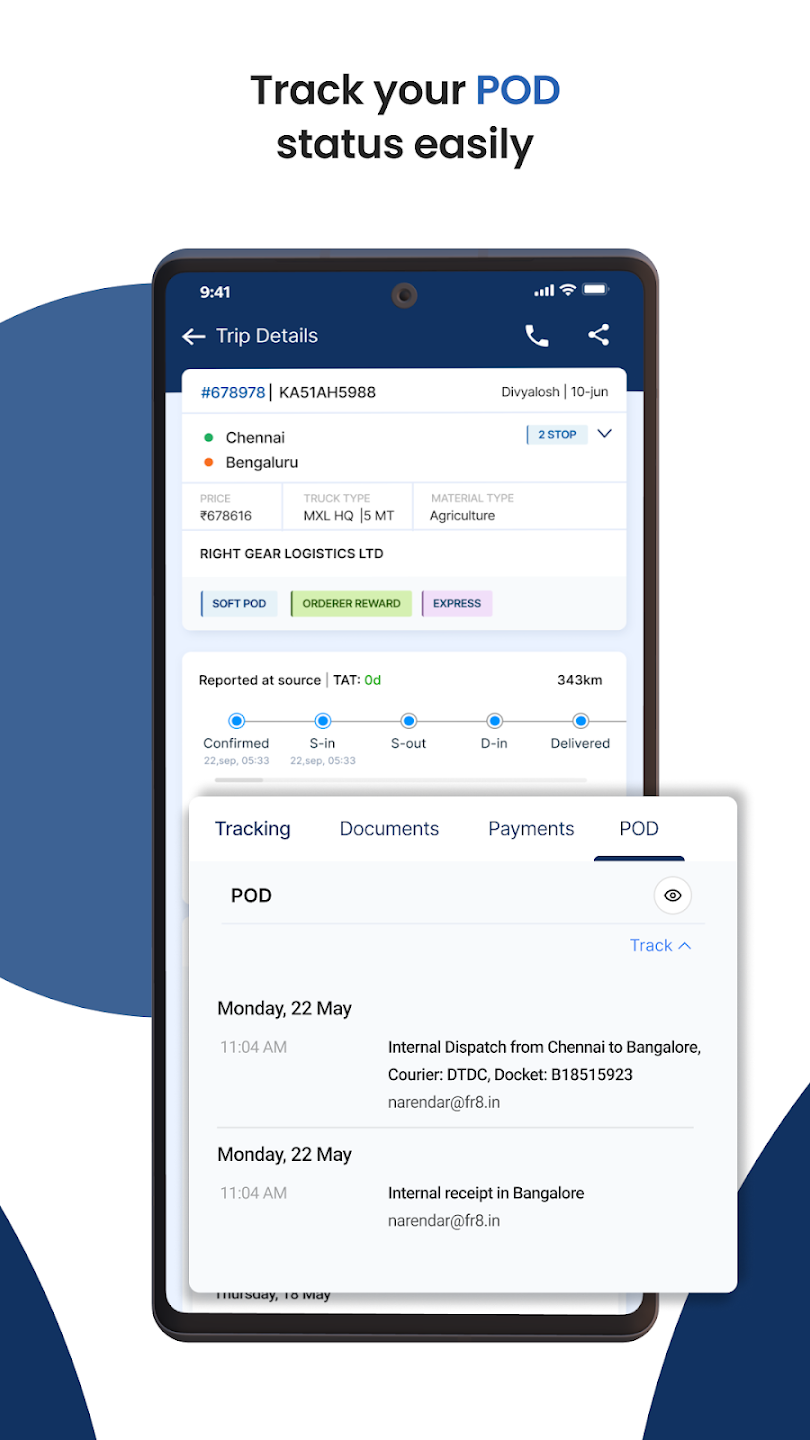 Get your LR and e-POD documents in the app.